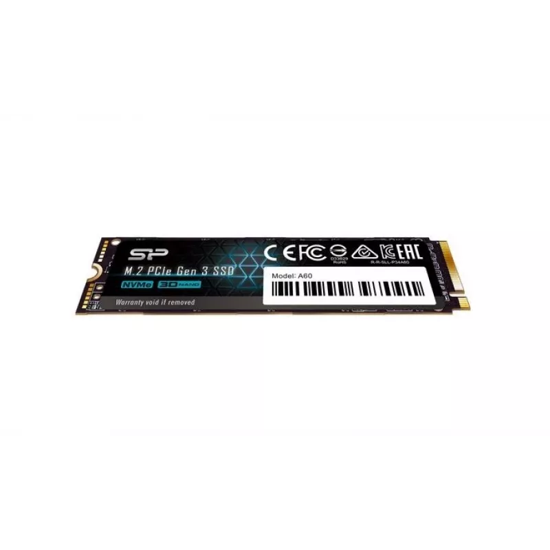 SSD M.2 NVMe Silicon Power P34A60 2 TB, PCIe 3.0 x4, lugemine 2200 MB/s, kirjutamine 1600 MB/s
