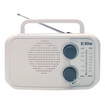 Radio Eltra DANA valge – kaasaskantav analoograadio, kompaktne lauakujundus