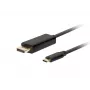 USB-C–DisplayPort-adapterkaabel Lanberg CA-CMDP-10CU-0018-BK must 1,8 m