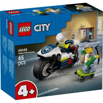 LEGO City politseimootorratta tagaajamise komplekt 60455 — 65 tükki, 2 minifiguuri, vanusele 4+