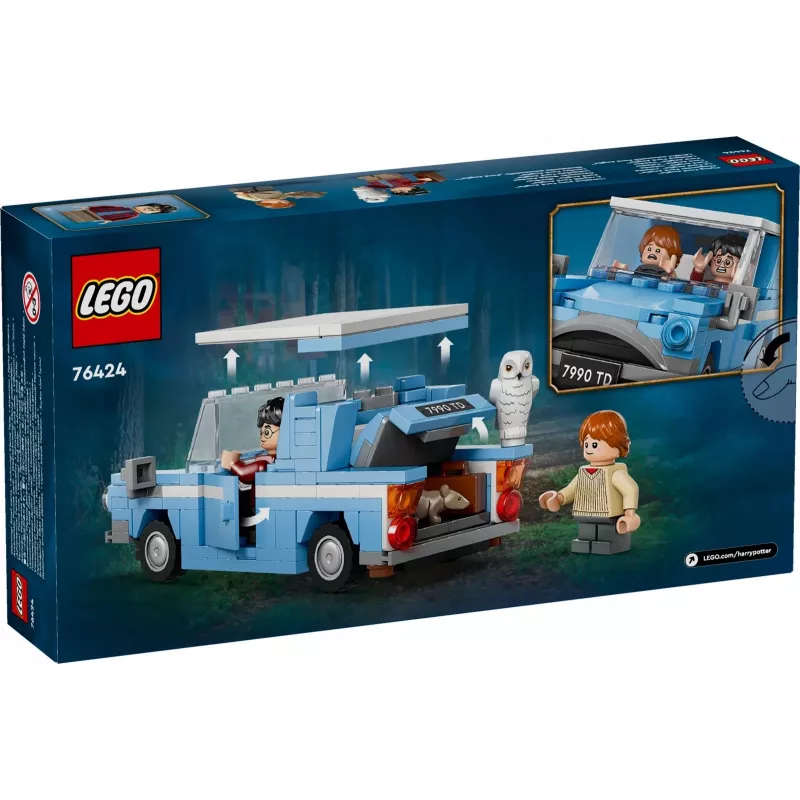 LEGO Harry Potter Lennukas Ford Anglia Auto Mänguasi 7+ Aastastele Lastele, Poistele ja Tüdrukutele, Ehitatav Mudel Ron Weasley Minifiguuri ja Hedwigiga
