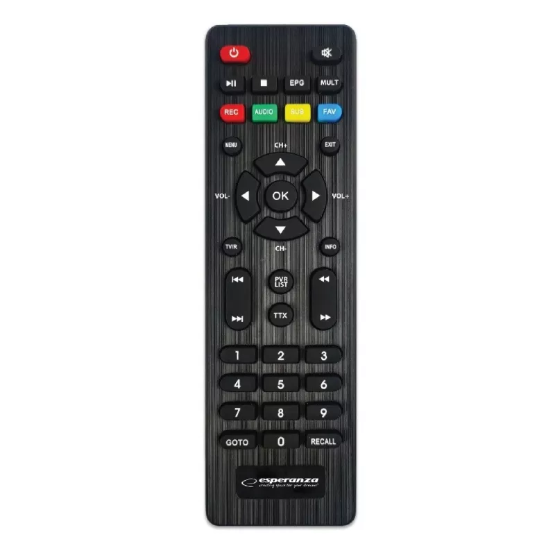 Digiboks ESPERANZA EV106R kaabel-tuuner DVB-T2 / DVB-C HEVC H.265, HDMI, USB, PVR, Dolby Digital, 174–790 MHz, must