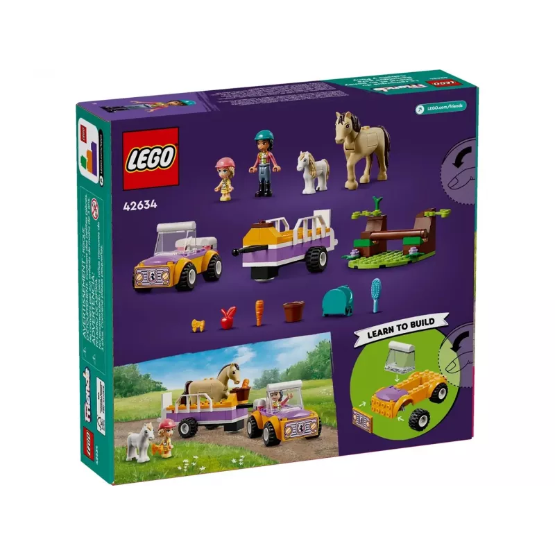 LEGO Friends Hobuse ja Poni Haagise Loomamänguasjade Komplekt 42634