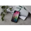 Nutitelefoni ümbris iKins iPhone XR-ile — vee-lillemustriga, must