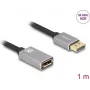 DeLOCK DisplayPorti pikenduskaabel 8K 60 Hz 1 m hall metall ilma riivita