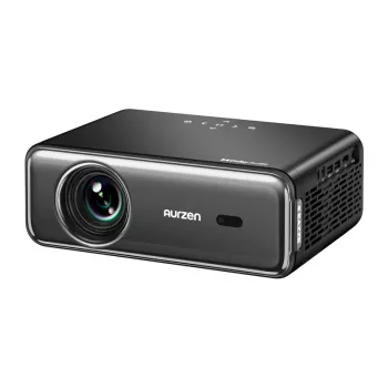 Projektor Aurzen Eazze D1 Pro — kompaktne LED-projektor koju ja kontorisse, mudel AU-PJ-AD001P-EUDG0
