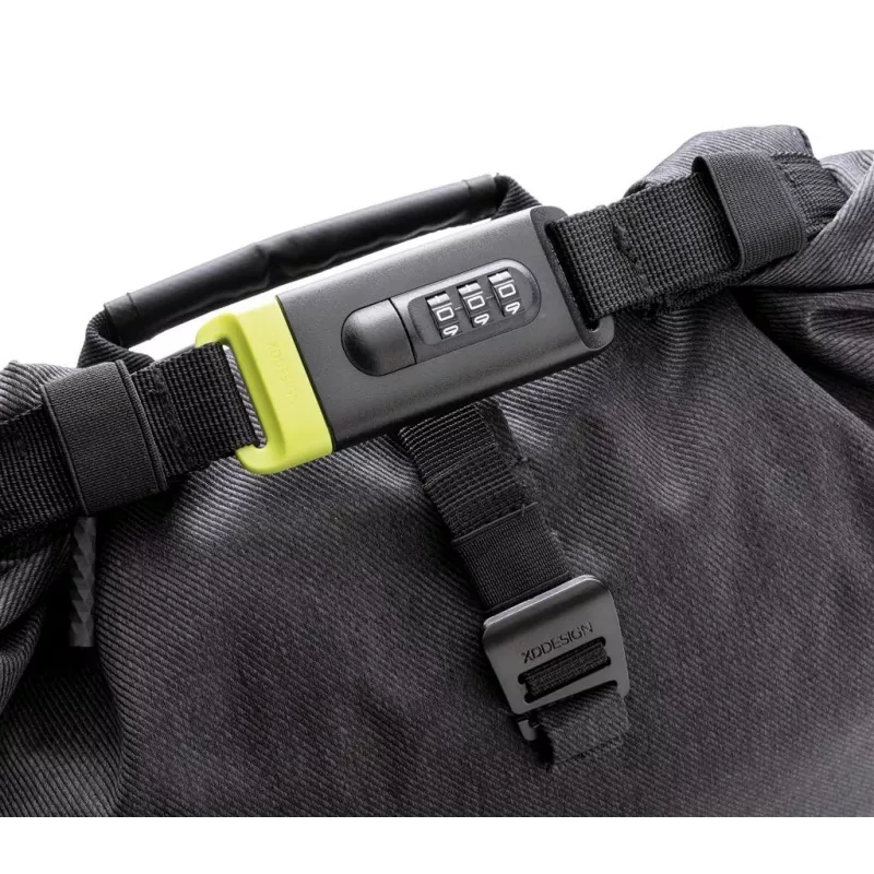 Seljakott XDDESIGN Urban Lite Must — 21 L (laiendatav 27 L), 15,6-tolline sülearvutisahtel, veekindel, kärurihm