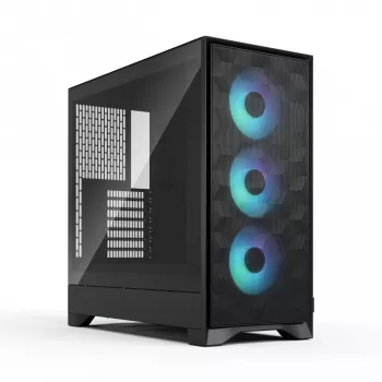 Fractal Design Pop 2 Air Must Solid mid-torniga arvutikorpus — ATX tugi, 3x 120 mm esiventilaatorit, 2,5/3,5 tollised kettapesad, 215×481×462 mm
