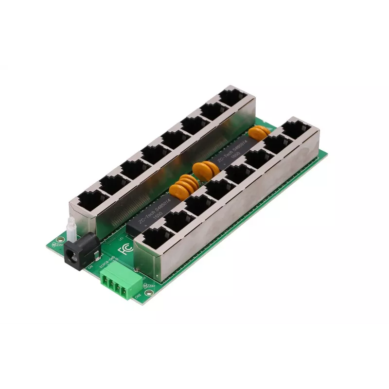 PoE injektor Extralink Gigabit 8 porti 1000Mb/s RJ45 režiim B