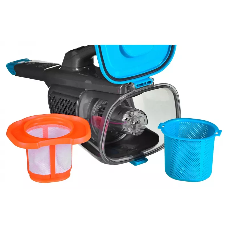Käeshoppur tolmuimeja Black & Decker BHHV320J, sinine, titaan, kotita
