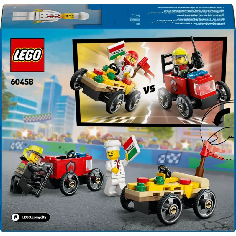 LEGO CITY 60458 Pizza vs. Tuletõrjeauto