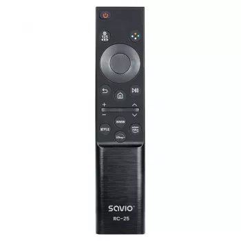 SAVIO RC-25 infrapuna-teleripult, nuppvajutusega sisend, must, ulatus kuni 10 m, 1 seadmele, kasutab 2x AAA patareid