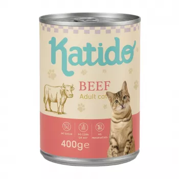 KATIDO Veiseliha - märg kassitoit - 400g