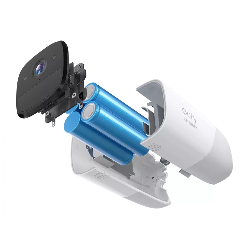 Eufy Security, eufyCam 2 Pro juhtmevaba koduturvakaamerate süsteem, 365-päevane aku tööiga, HomeKit ühilduvus, 2K eraldusvõime, IP67 ilmastikukindel, öövaatlus, 2-kaamera komplekt, ilma kuutasuta