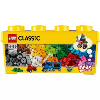 LEGO 10696 Classic Medium Creative Brick Box – Lihtne mänguasjade hoiustamine, värvilised klotsid, ehituskomplekt lastele, poistele ja tüdrukutele alates 4. eluaastast