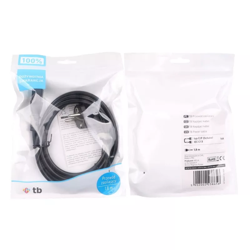 Toitekaabel 1,8 m IEC C13 VDE