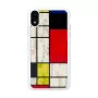 Nutitelefoni ümbris iKins iPhone XR Mondrian Valge — kaitsev kõva tagakaas
