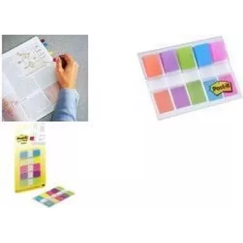 Isekleepuvad indekslipikud 3M Post-It 7100102672 – 11,9×43,2 mm, 5 värvi, 100 lehte