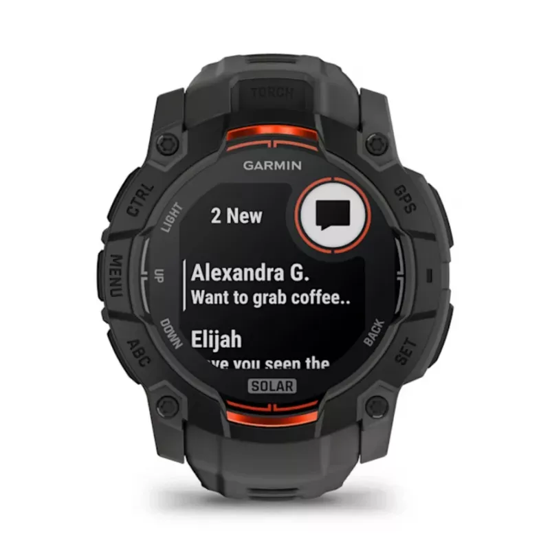 Garmin Instinct 3 Solar GPS-nutikell 1,3-tolline MIP 176x176 puuteekraan Must