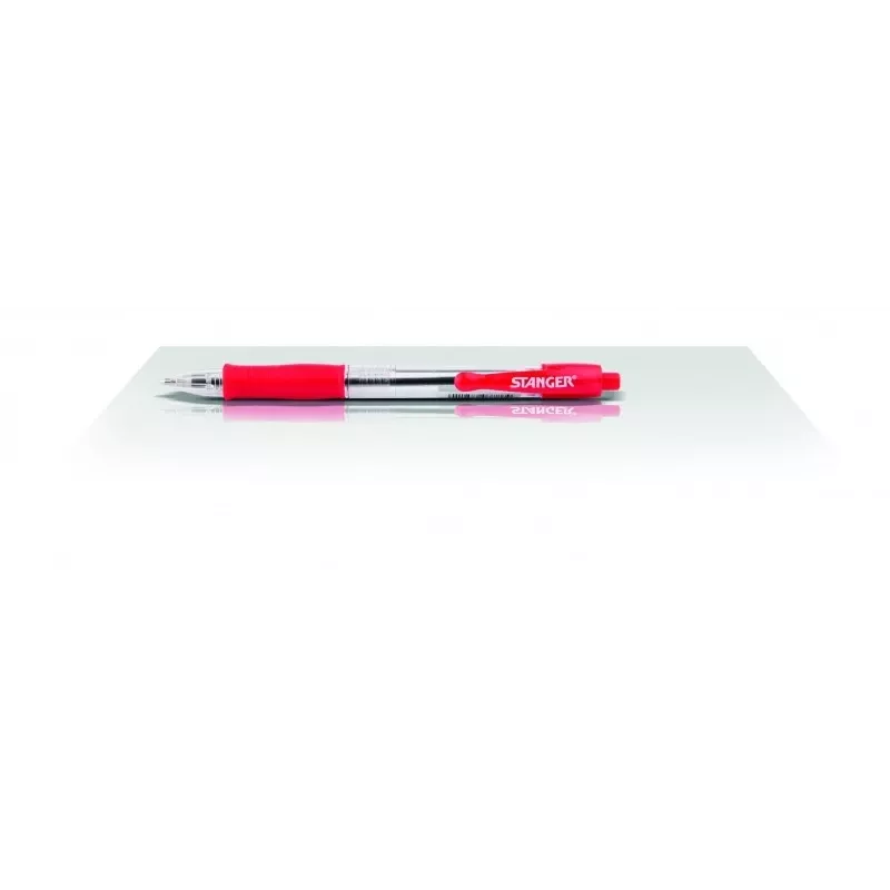 Pastapliiats Stanger 18000300040 Softgrip sissetõmmatav — punane tint, sissetõmmatav ots, pehme haardepind