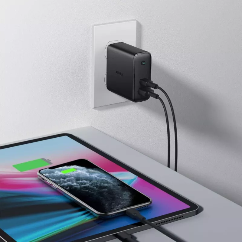 Seinalaadija PA-D3 2xUSB Power Delivery (1xUSB+1xUSB C) 5.4A 60W Dynamic Detect