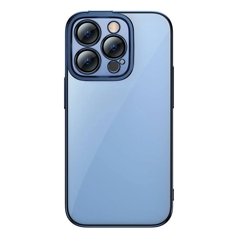 Kaitseümbris Baseus iPhone 14 Pro jaoks — läbipaistev glitter sinine