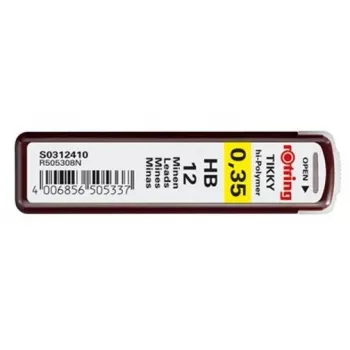 Lead Refill Rotring Polymer Leads HB 0.35 mm S0312410