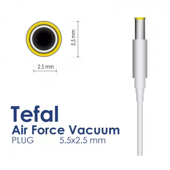Akyga AK-PD-21 toiteadapter Tefali / Rowenta tolmuimejatele 29 V / 0,75 A, 21,75 W, 5,5 x 2,5 mm, 1,8 m, valge