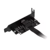 Akasa Low Profile PCI Bracket Adapter USB 3.1 Type C - must - adapter - digitaalne/andmeside