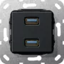 GIRA Insert USB 568410 3.0A 2-way Kup must m (568410)