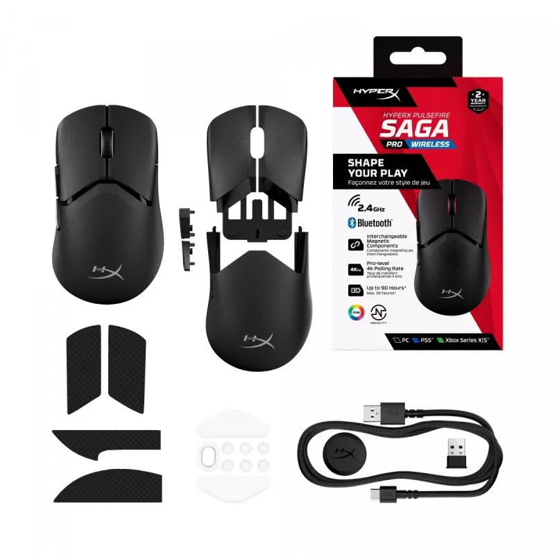 HyperX Pulsefire Saga Pro juhtmevaba mängurihiir (must)