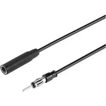Renkforce 1 m auto antenni pikenduskaabel pesa 3,5 mm pistik must RF-5087926 (RF-5087926)