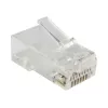 RJ-45 pistik Alantec WT118, RJ45 isane sirge, Cat5e, U/UTP (UTP), poolläbipaistev valge, pakk 100 tk