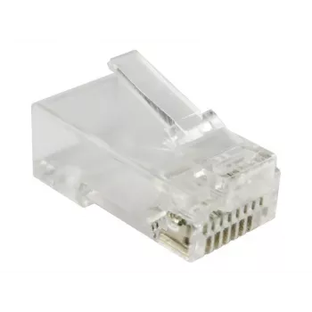 RJ-45 pistik Alantec WT118, RJ45 isane sirge, Cat5e, U/UTP (UTP), poolläbipaistev valge, pakk 100 tk