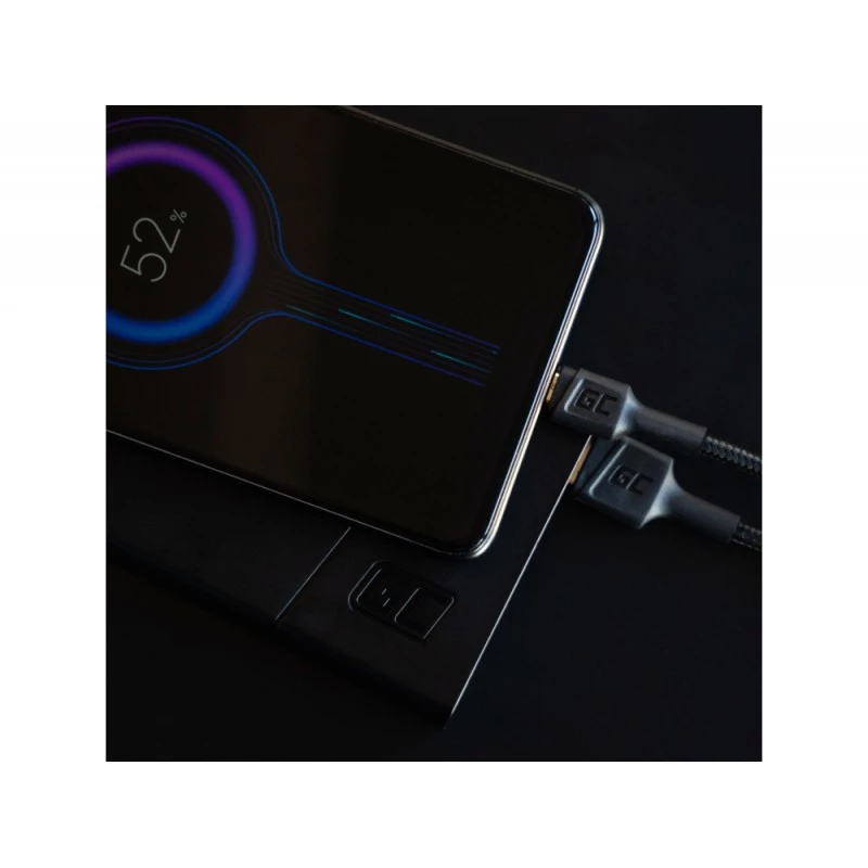 USB 2.0 kaabel roheline Cell KABGC20 — USB-A kuni Micro-USB-B, 1,2 m, must