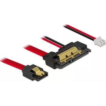 SATA-kaabel DeLOCK 85240 0,2 m SATA 7-kontaktiline SATA 22-kontaktiline must