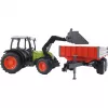 Mängutraktor Bruder Claas Nectis 267 F koos kallurhaagisega