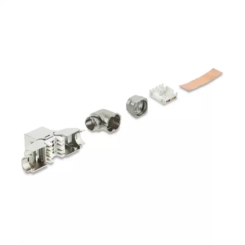 Keystone RJ45 moodul DELOCK 90374 Cat.6A 90° tööriistavaba