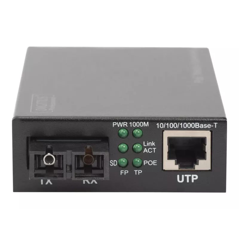 Digitus Gigabit PoE meediumimuundur, RJ45 / SC, SM, PSE