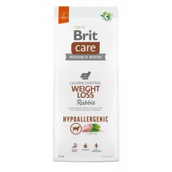 Kuiv koeratoit Brit Care Hypoallergenic Weight Loss Rabbit & Rice 12 kg, Täiskasvanud, Kõik tõud, Valk 27%, Rasv 9%