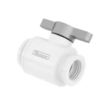 Barrow kuulkraan 10mm G1/4 tolli TLQFS-V1 w s – 10 mm, G1/4 inch ühendus, valge-hõbedane