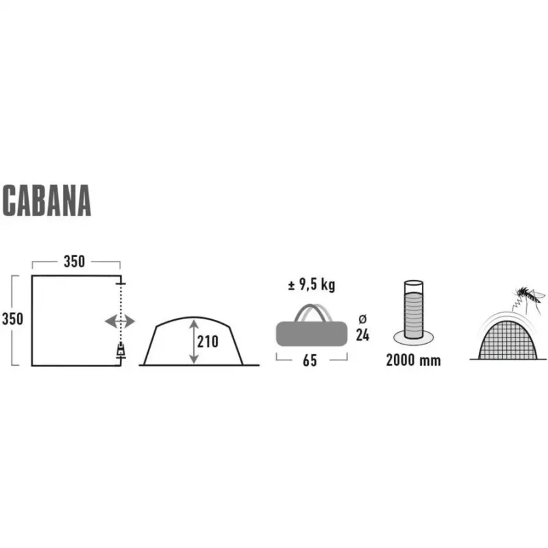 Pavillon Cabana (Hall/Laim, 3,5 m × 3,5 m)