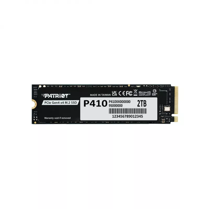 PATRIOT P410 2 TB M.2 NVMe pooljuhtketas, 2000 GB, M.2 kujutegur