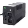 Qoltec Monolith UPS Double-conversion Online 0,65 kVA 360 W 2 AC-pistikupesa