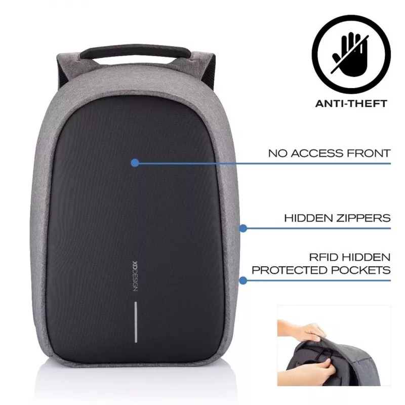 Seljakott XDDESIGN Bobby Hero Regular — 18 L, antratsiit, sülearvuti kuni 32,8 cm (12,9 tolli), korralduspaneel