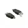 Kaabli soovahetaja DeLOCK 65399 mini USB A USB A-le Must