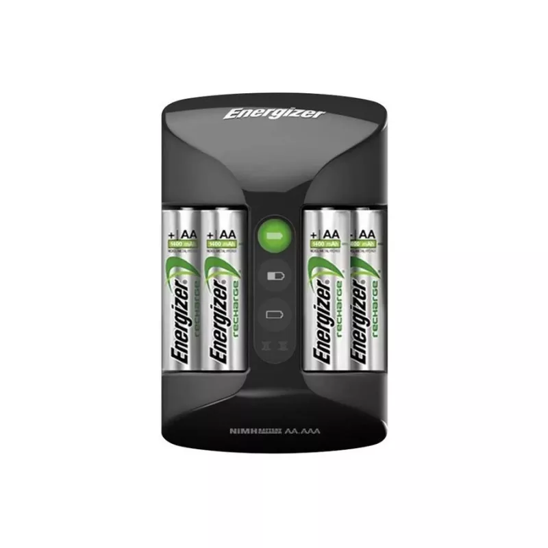 Akulaadija Energizer Pro Charger AC 4‑pesaline AA/AAA NiMH jaoks, 100–240 V, 2000 mAh akud kaasas