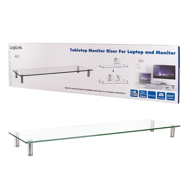 Monitori alus klaasist pealispinnaga 1000mm pikk