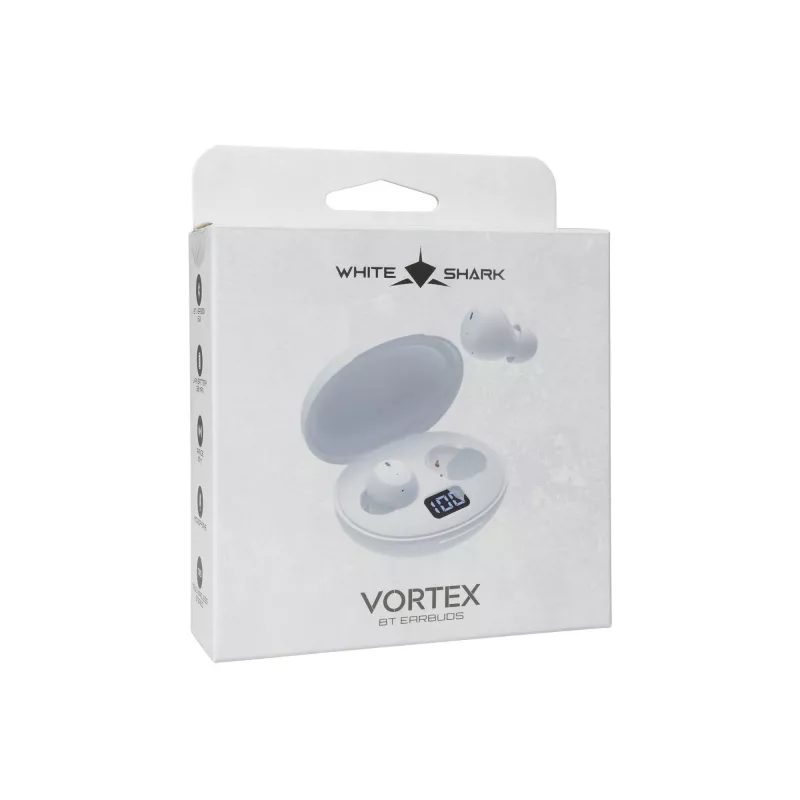 Juhtmevabad kõrvaklapid White Shark GEB-TWS-02 Vortex valge