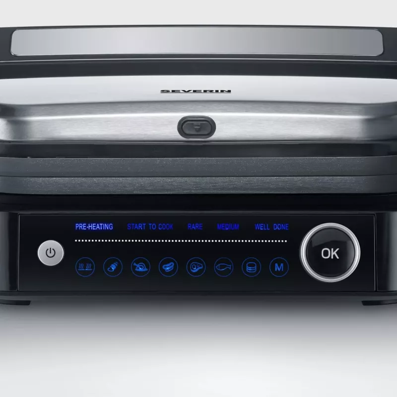 Kontaktgrill SEVINI Pro, KG 2395 (hõbedane/must, 1800 W)